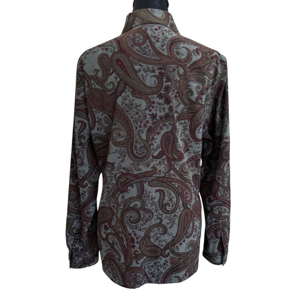 Equestrian - Dark Academia- Cottage CabinCore - Paisley Button-Up - Size Medium - Picture 5 of 10